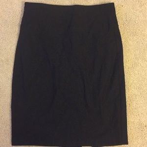Black pencil skirt - with slit